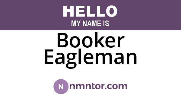 Booker Eagleman