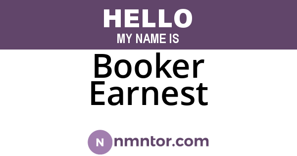 Booker Earnest