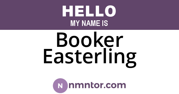 Booker Easterling