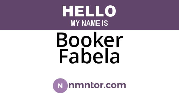 Booker Fabela