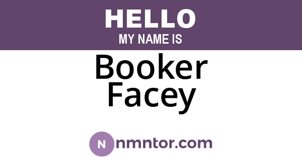 Booker Facey