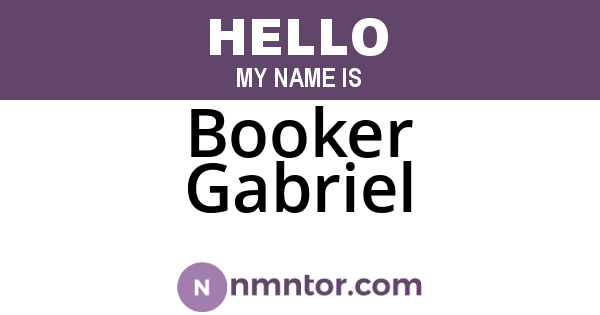 Booker Gabriel