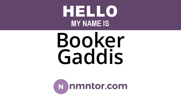Booker Gaddis