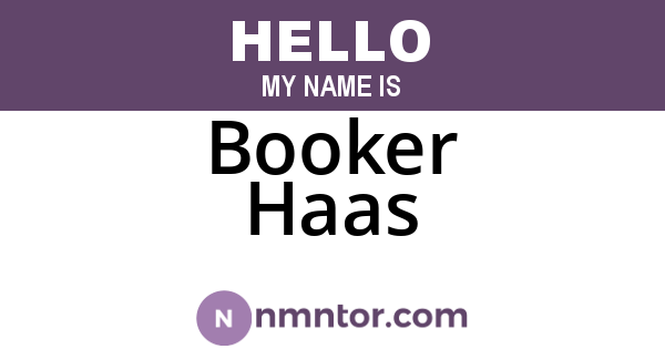 Booker Haas