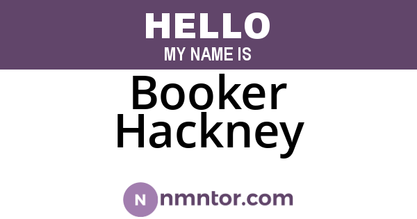 Booker Hackney