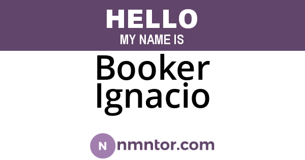 Booker Ignacio