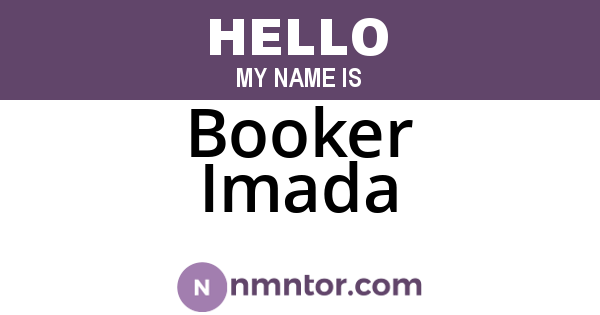 Booker Imada