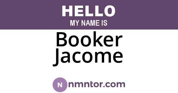 Booker Jacome