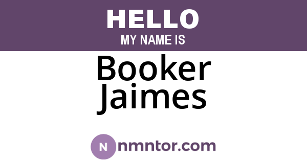 Booker Jaimes