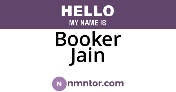 Booker Jain
