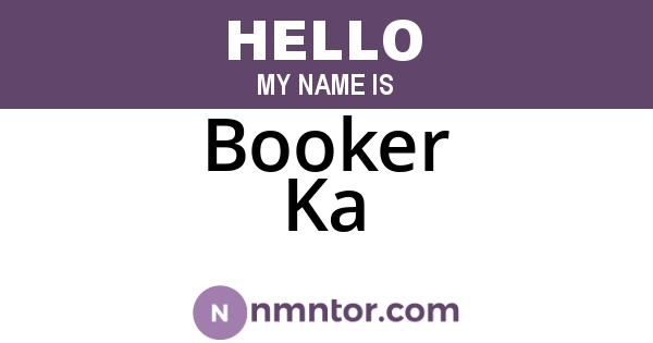 Booker Ka