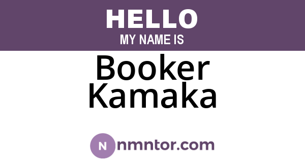 Booker Kamaka
