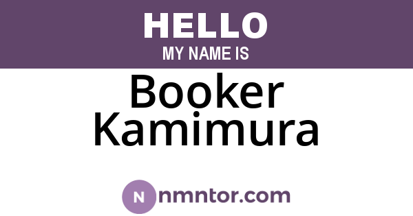Booker Kamimura