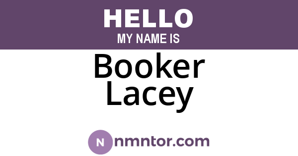 Booker Lacey