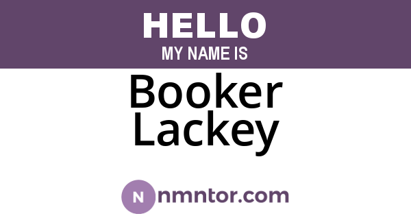 Booker Lackey