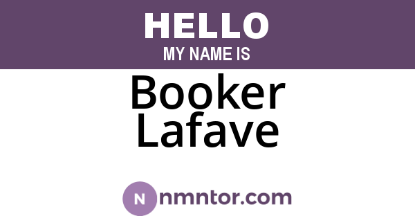 Booker Lafave
