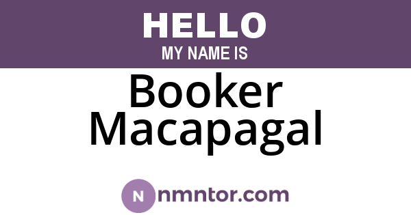 Booker Macapagal