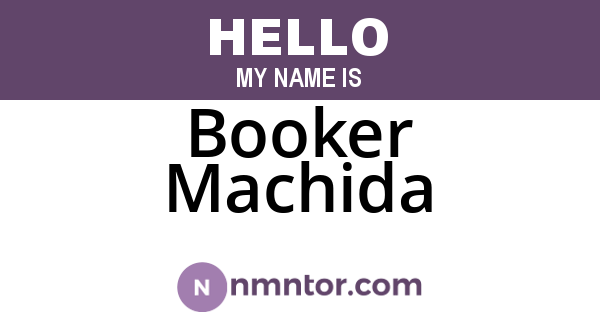 Booker Machida