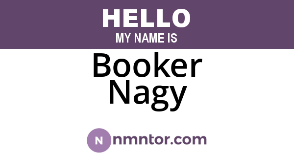 Booker Nagy