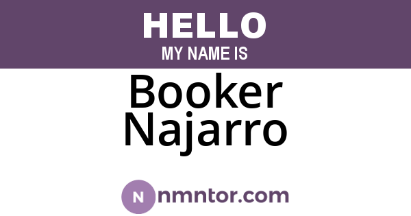 Booker Najarro