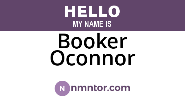 Booker Oconnor