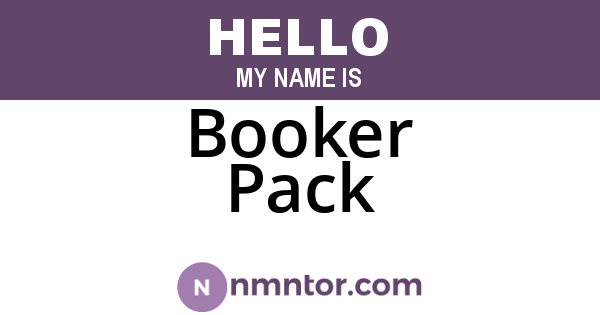 Booker Pack
