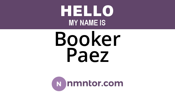 Booker Paez