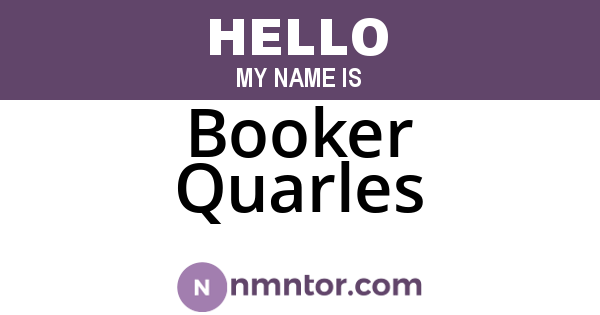 Booker Quarles