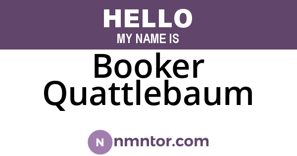 Booker Quattlebaum