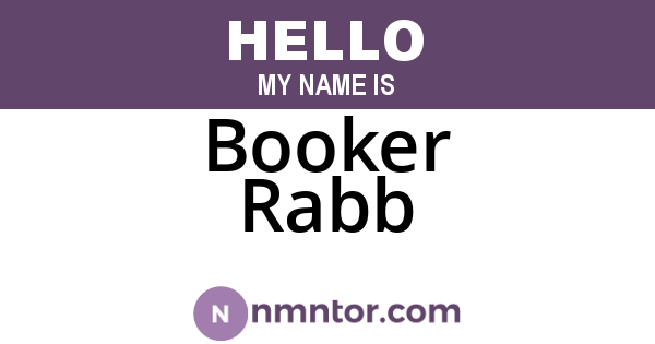 Booker Rabb