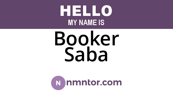 Booker Saba