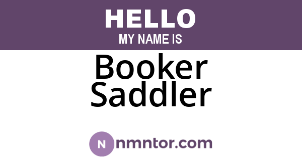 Booker Saddler