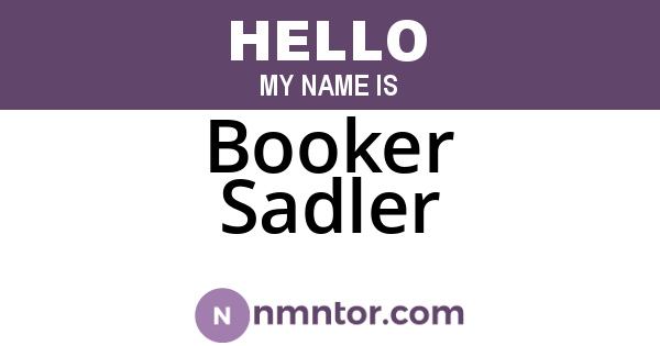 Booker Sadler