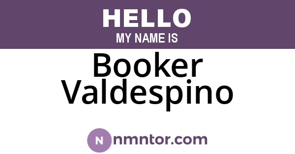 Booker Valdespino
