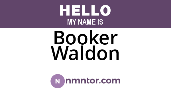 Booker Waldon