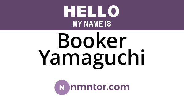 Booker Yamaguchi