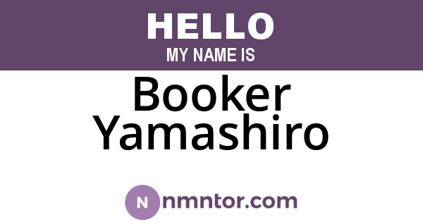 Booker Yamashiro
