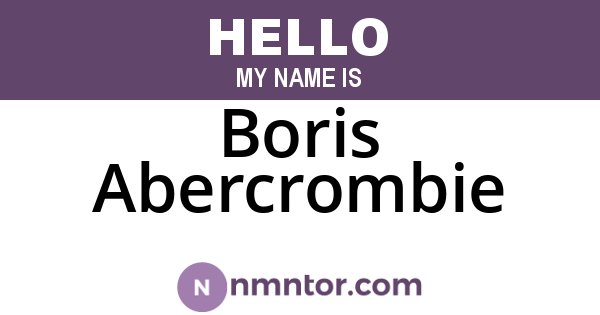 Boris Abercrombie