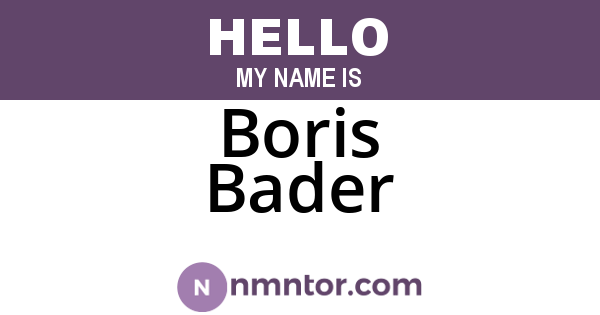 Boris Bader