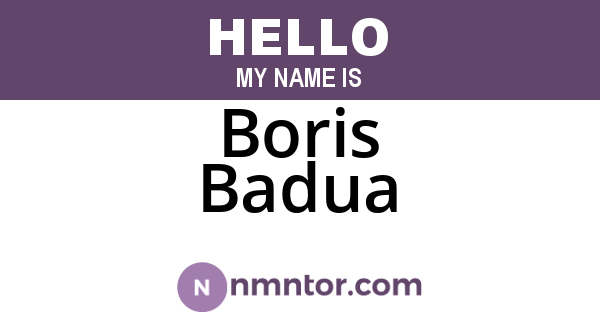 Boris Badua