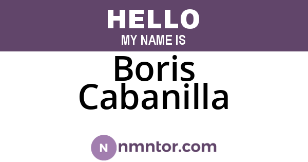 Boris Cabanilla