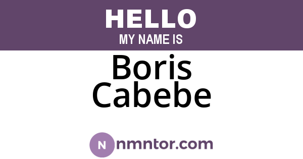 Boris Cabebe