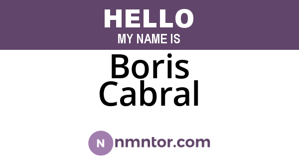 Boris Cabral
