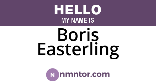 Boris Easterling