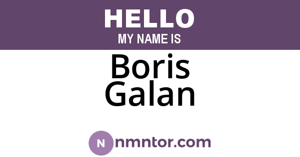 Boris Galan