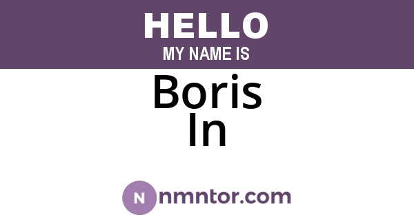 Boris In