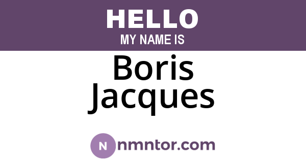 Boris Jacques