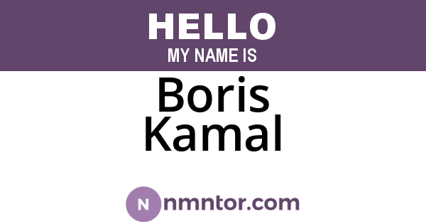 Boris Kamal