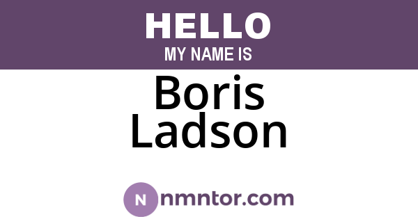 Boris Ladson