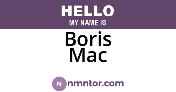 Boris Mac